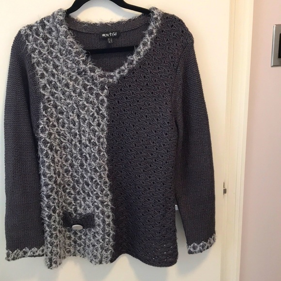 Marble sweater two toned grey - Picture 1 of 11